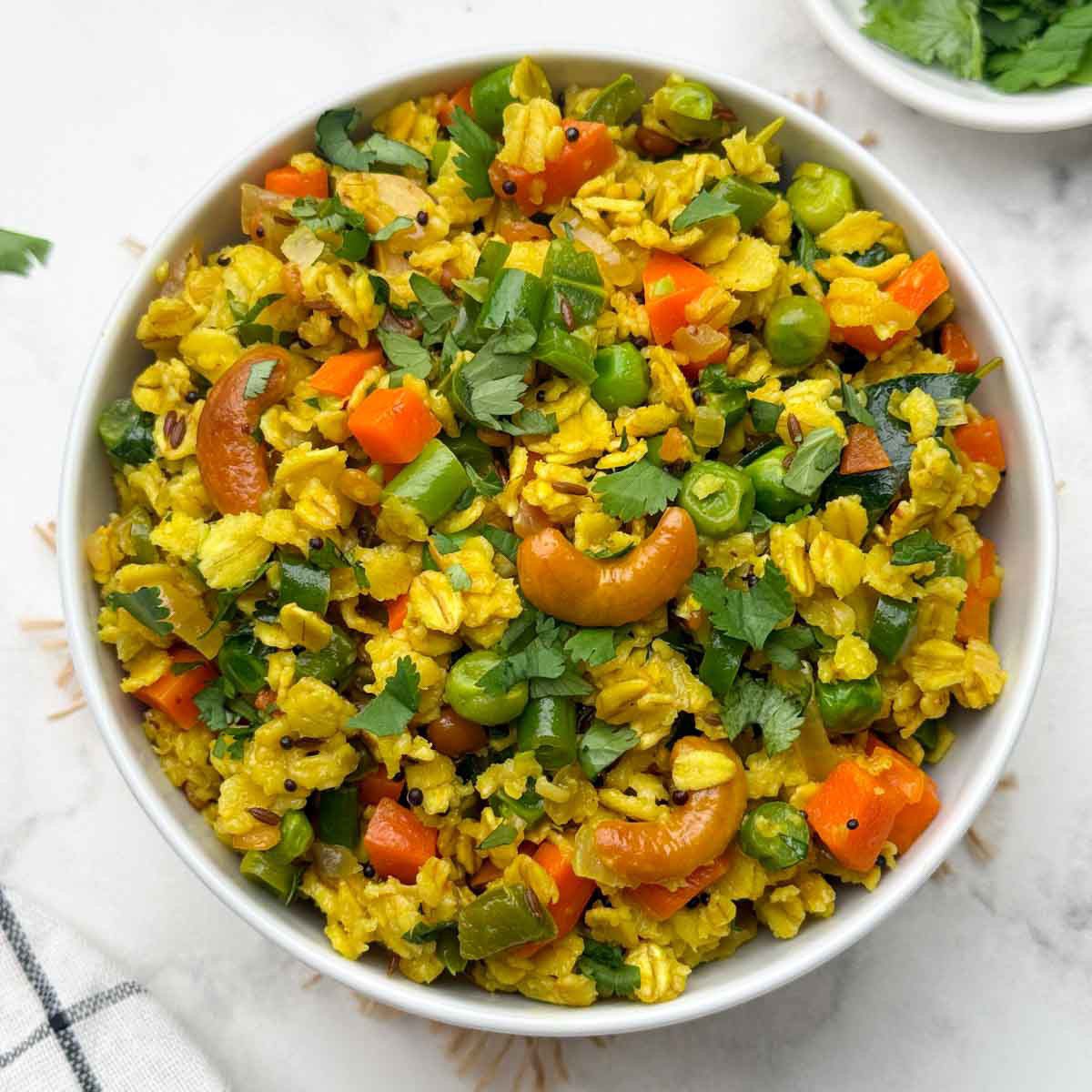 Vegetable oats upma (weight loss friendly)