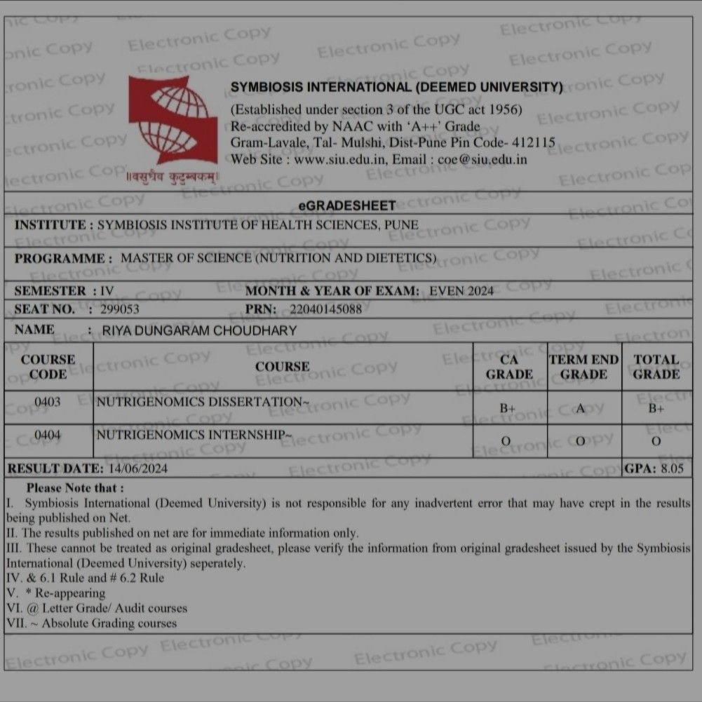 Expertise in Nutrition & Diet