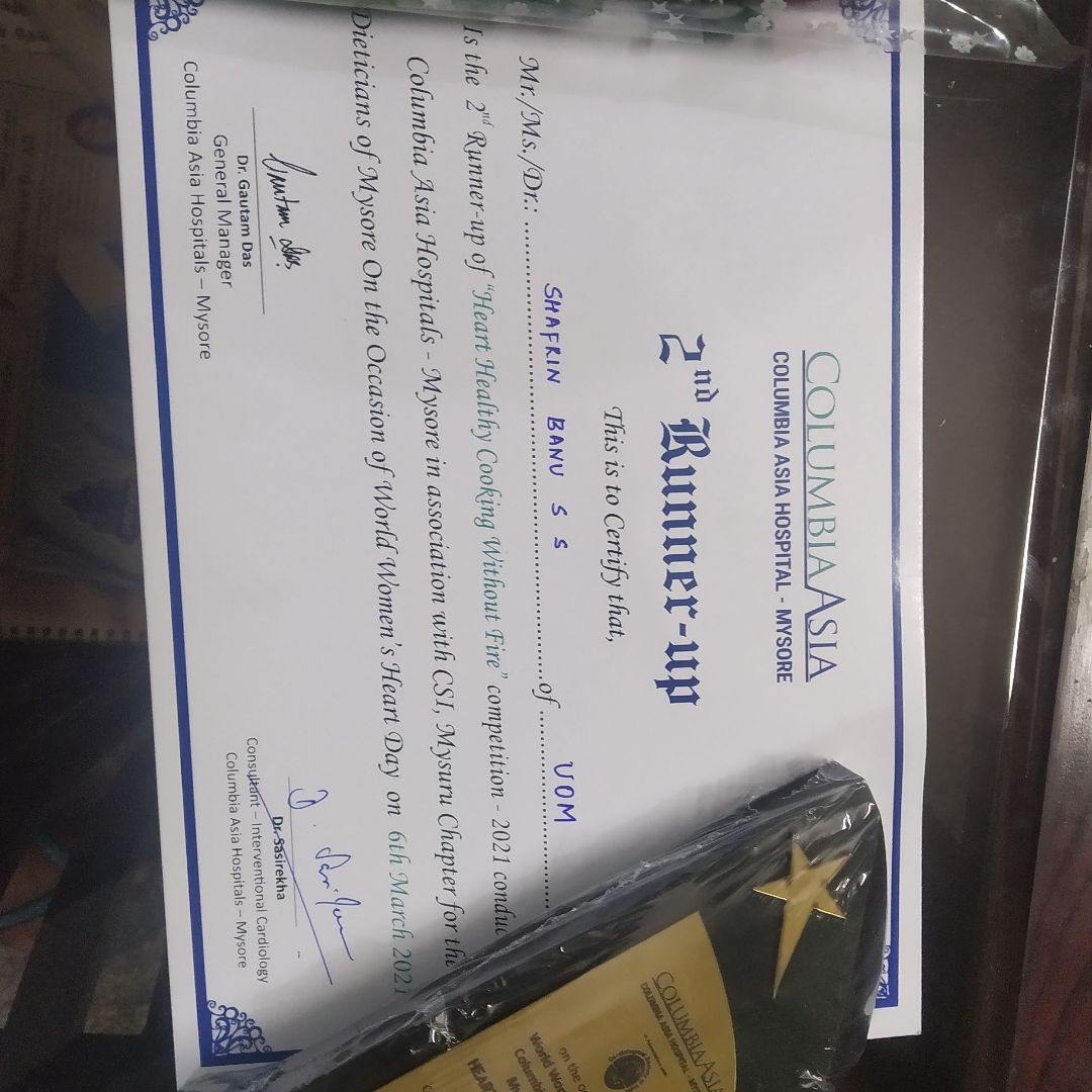 Expertise in Nutrition & Diet, Mental Wellness