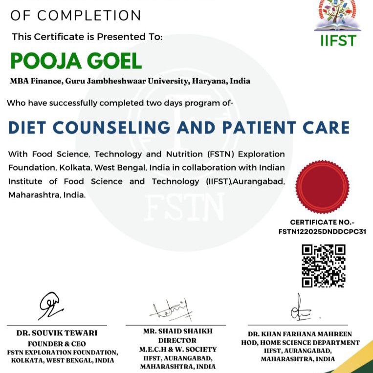 Expertise in Yoga & Ayurveda, Nutrition & Diet, Women’s Health