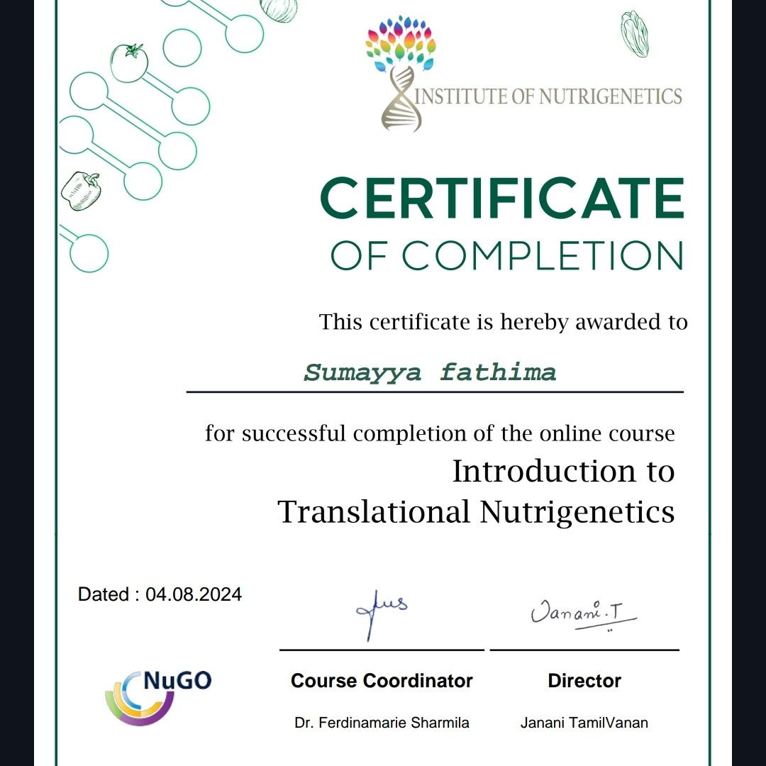 Expertise in Nutrition & Diet, Women’s Health