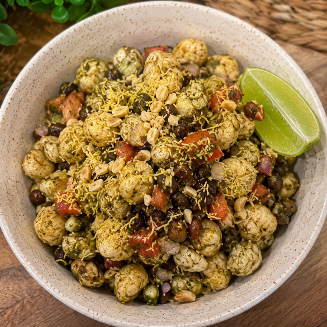 High-Protein Makhana Bhel Chaat