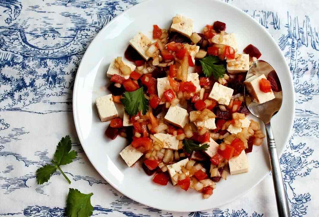 Sweet And Spicy Tofu Salad With Beetroot Recipe
