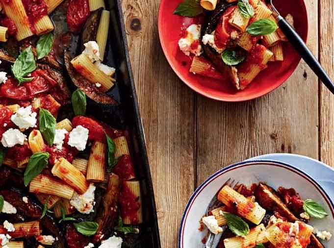 Roasted alla Norma with rigatoni