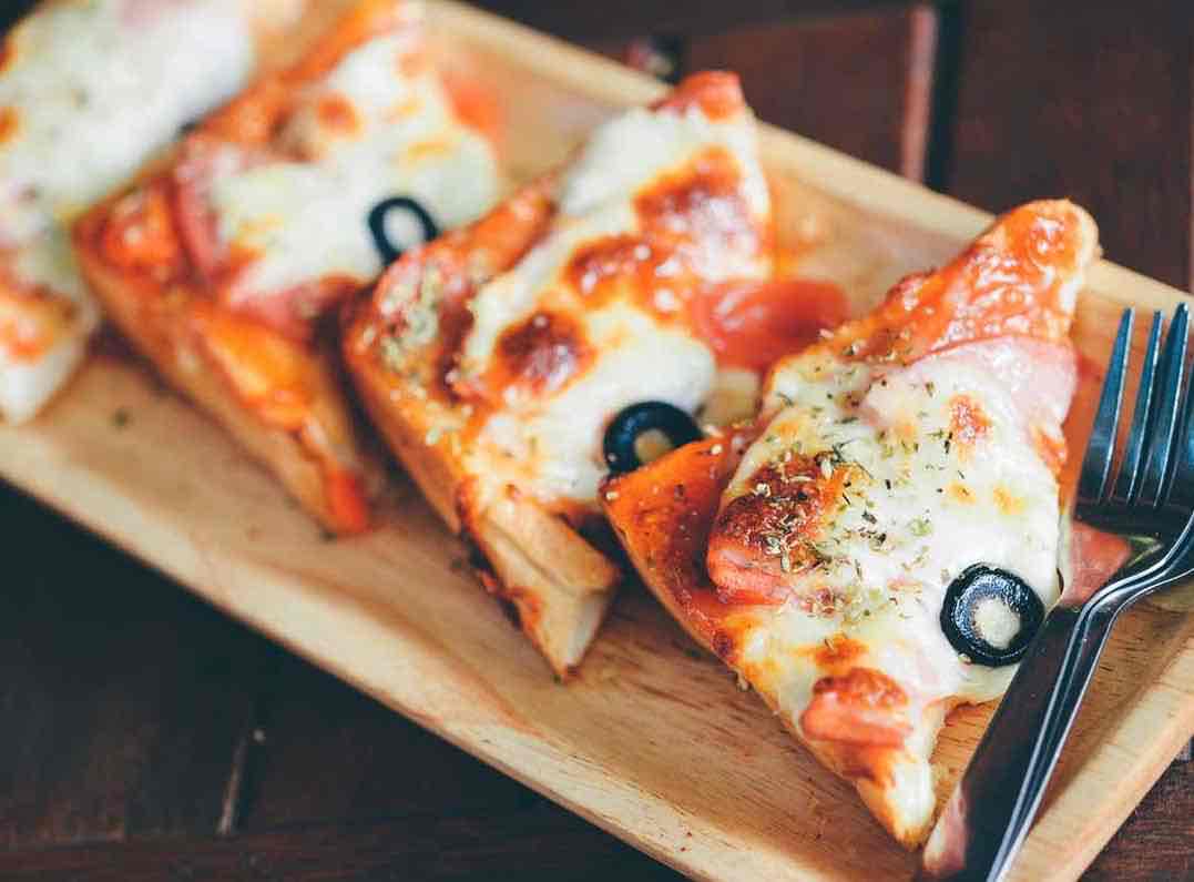 Italian Open Toast Recipe With Grilled Ham, Cheese & Olives