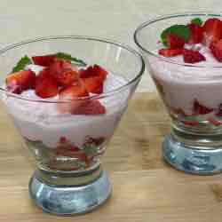 Strawberry Almond Pudding
