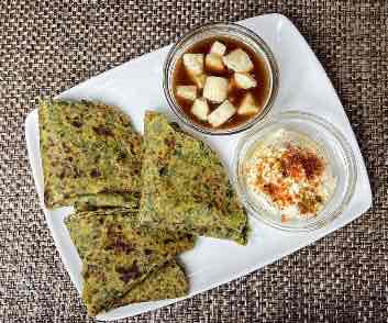 Spinach Almond Paratha