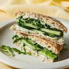 cucumber-cheese bread sandwich