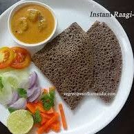 Ragi dosa with sambhar