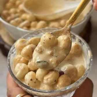 Makhana curd with sabja