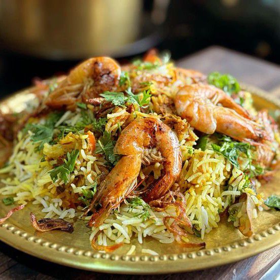 Prawns biryani