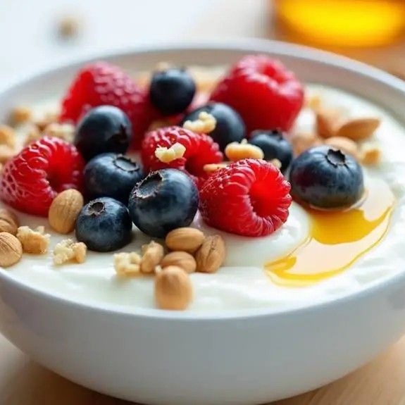 Greek yoghurt with berries