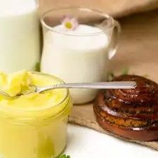 Milk with a few drops of ghee