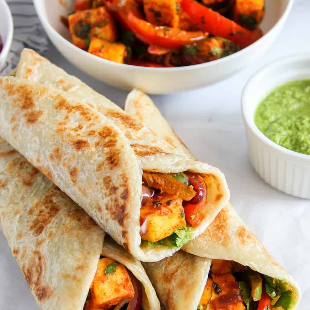 Simple paneer roll