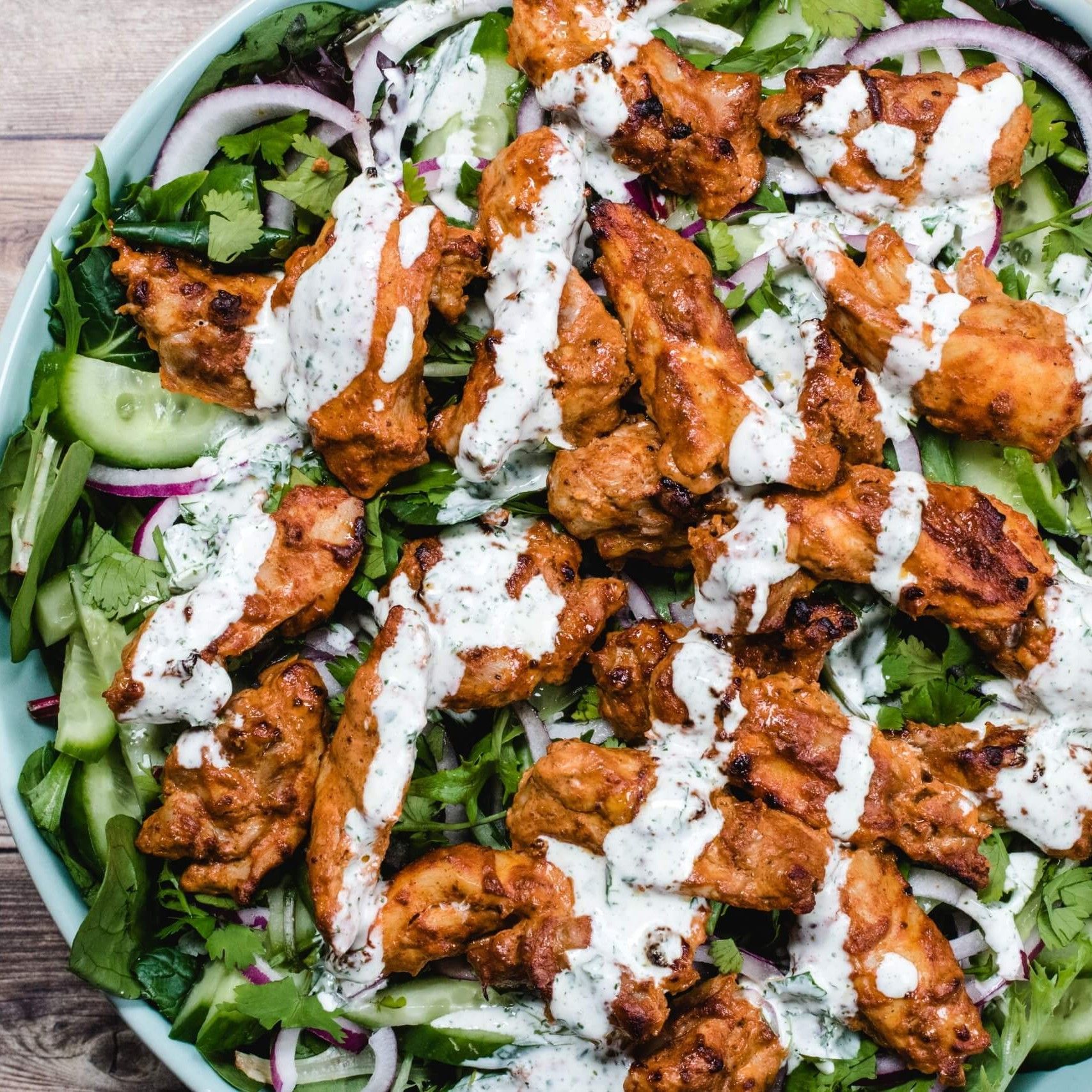Tandoori chicken salad