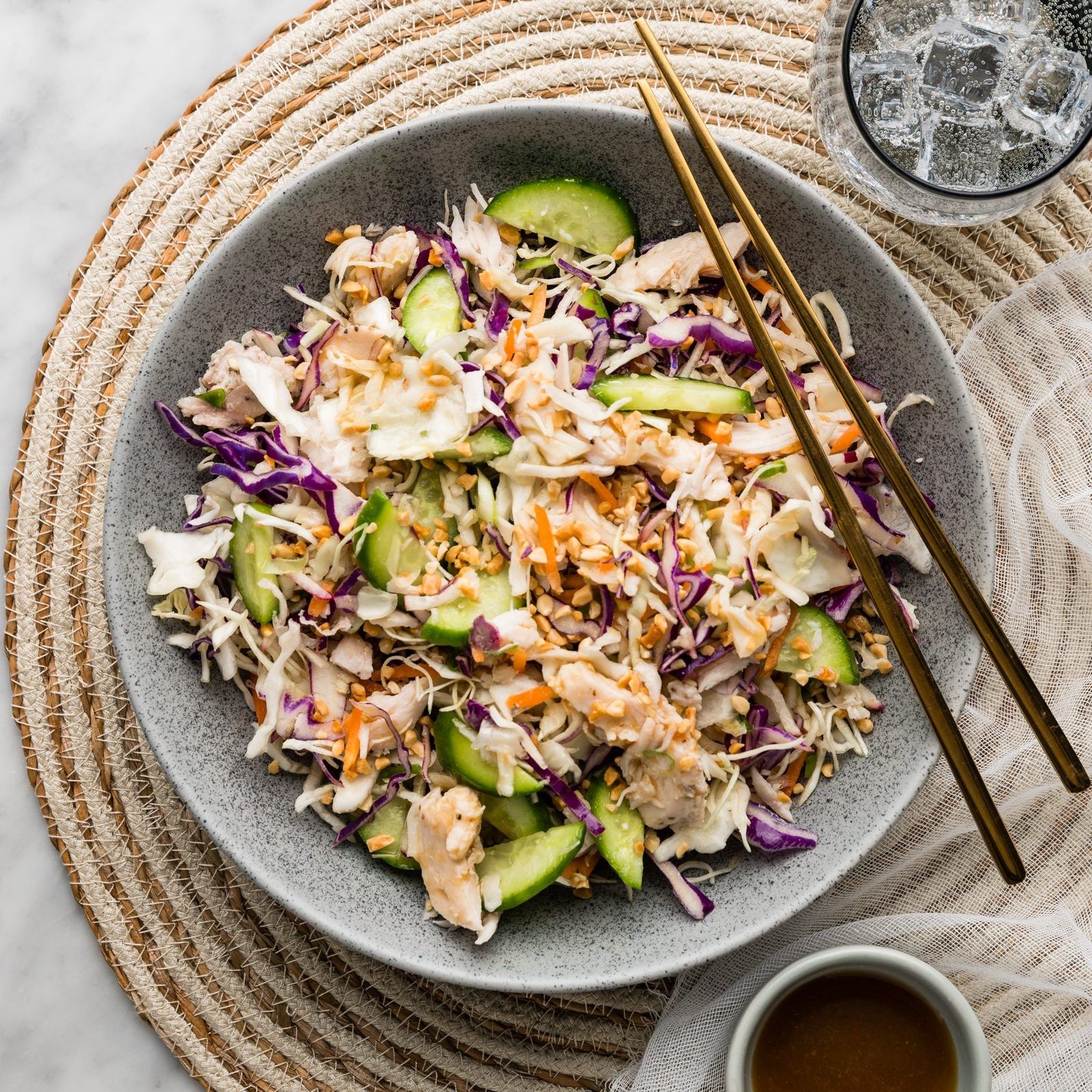 Coleslaw chicken salad