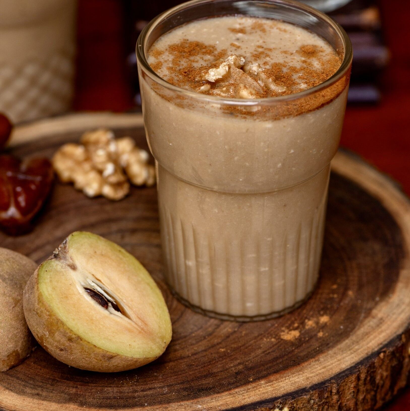 Almond chikoo shake