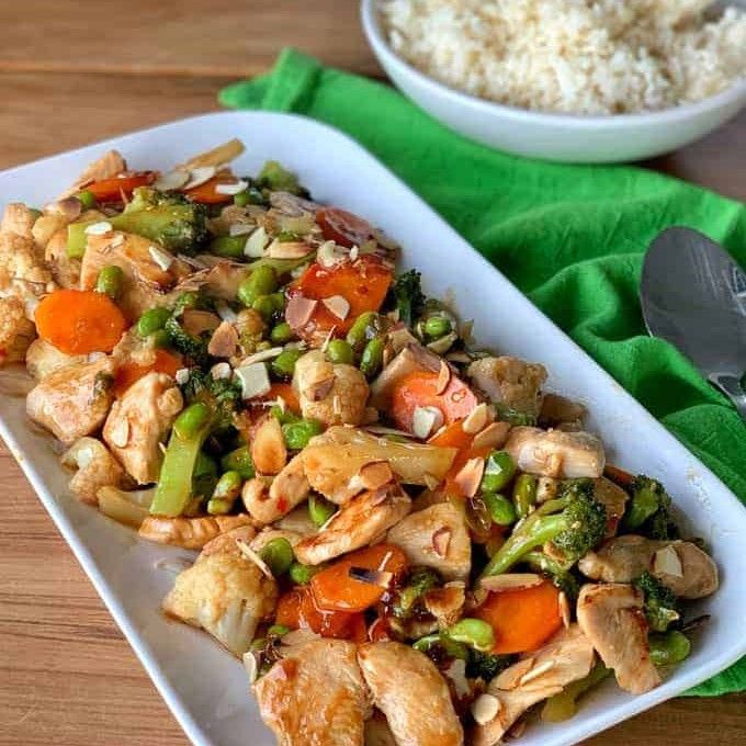 Chicken fry with veg