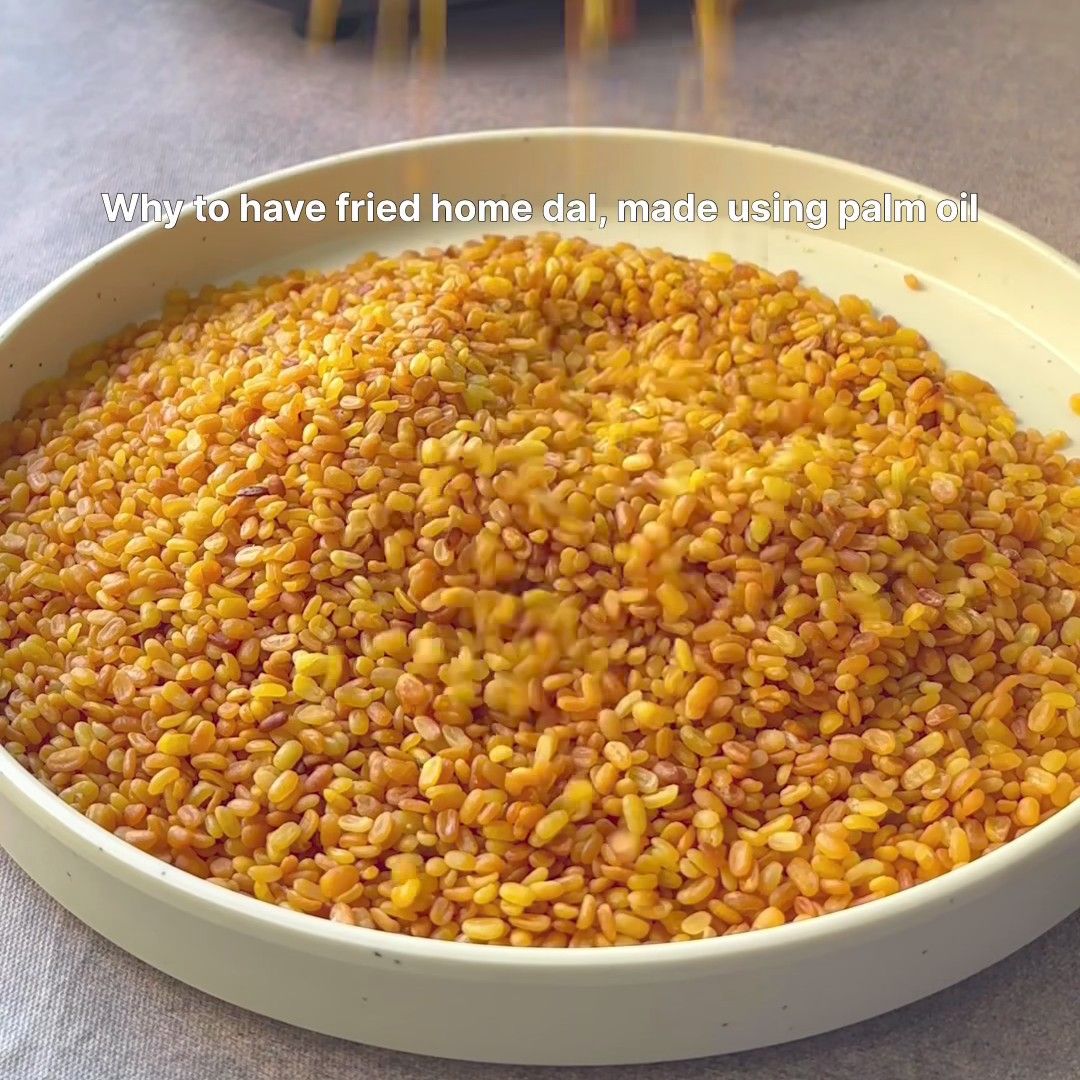 Air fried moong dal