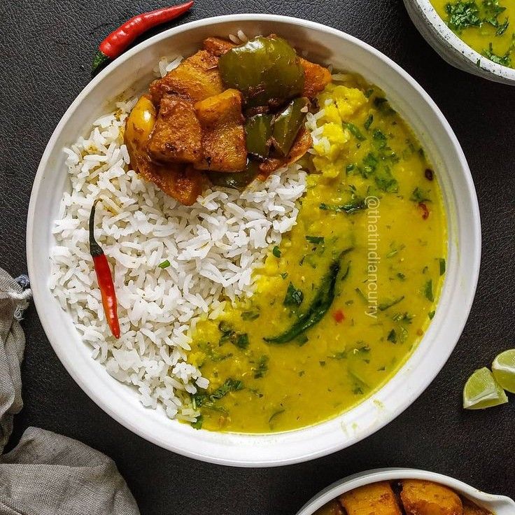 Dal rice veg