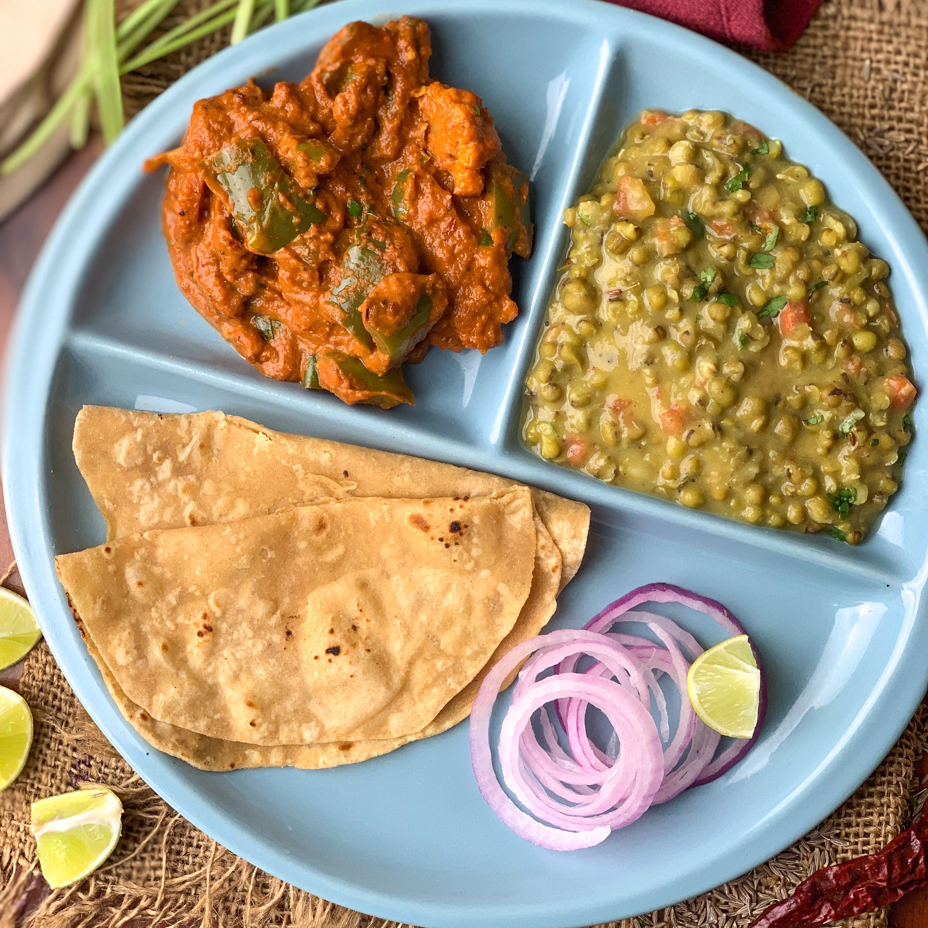 Roti dal with vegetable