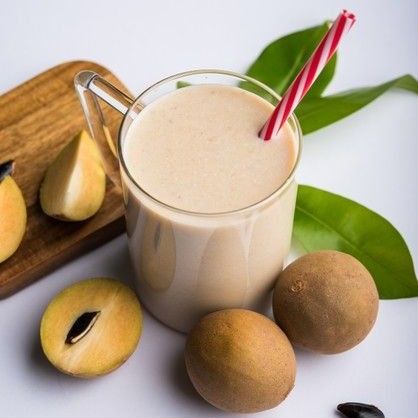 chikoo peanut butter shake