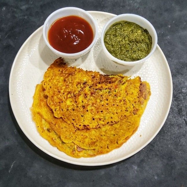 Besan chilla with any veg