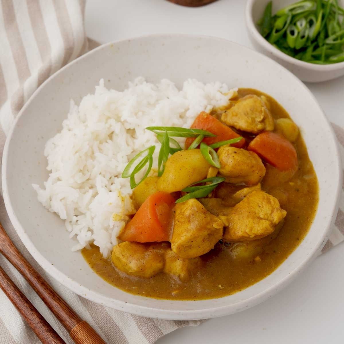 Chicken curry with rice