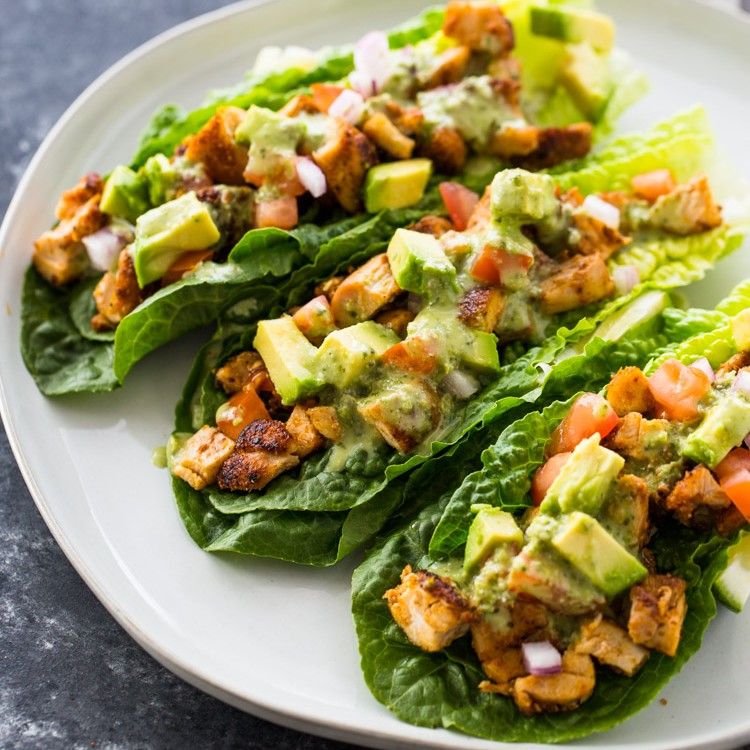 Chicken Taco Lettuce Wraps