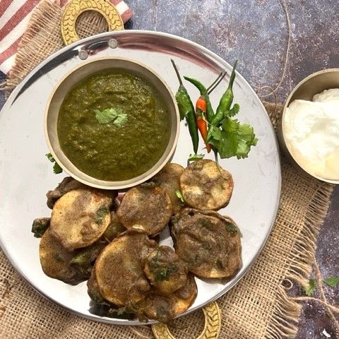 Kuttu Aloo Pakoda airfried