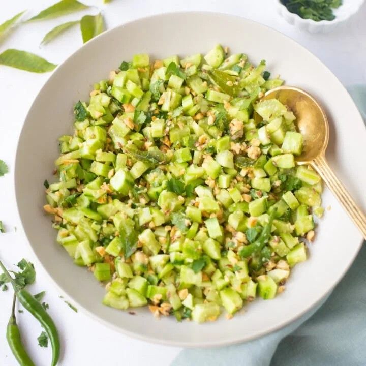 Kakdi Koshimbir (spicy Indian cucumber salad)
